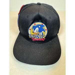 Sonic the Hedgehog baseball cap hat black patch logo snapback Egg man